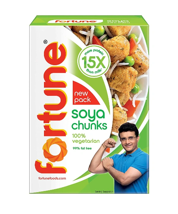 Fortune Soya Chunks, 15x more protein than milk - 200 gm